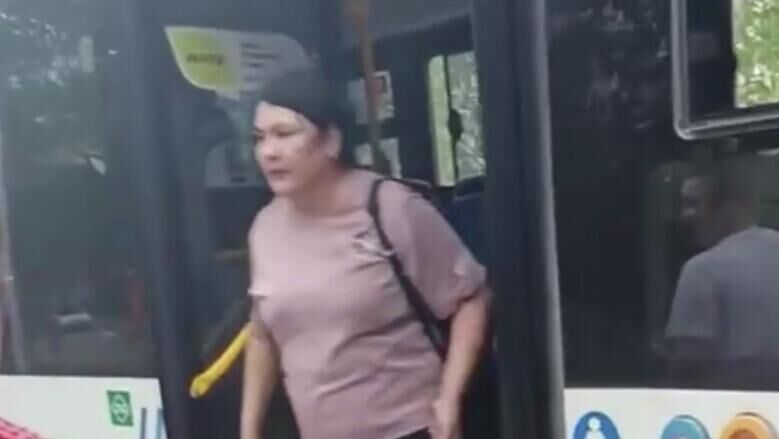 Полиция нашла женщину, пинавшую автобус в ролике "Мама, вызывай такси"