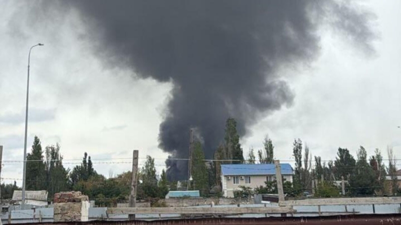 В Феодосии локализовали возгорание емкости на нефтебазе