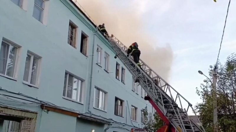 В Иваново площадь пожара в общежитии увеличилась до 650 квадратных метров