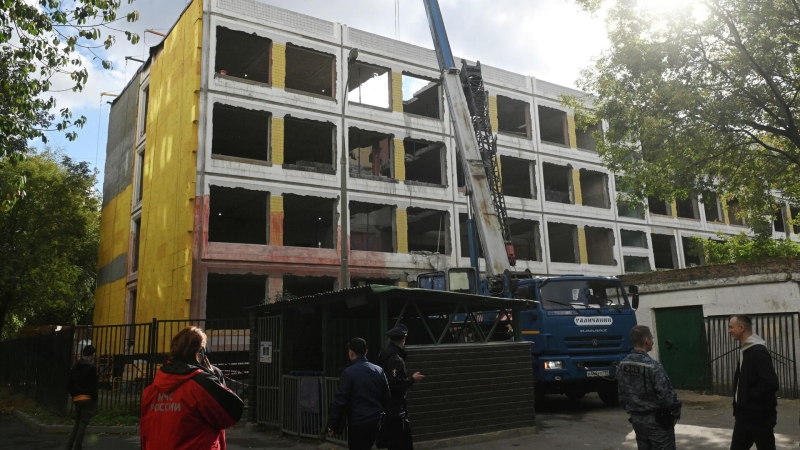 В Москве на месте обрушившейся школы завершили разбор завалов