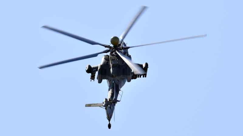 Вертолет Ми-28НМ поразил боевиков ВСУ в зоне действия "Востока"
