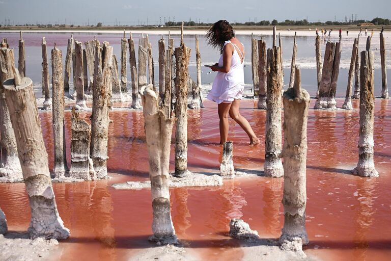 Вода меняет цвет. Как сейчас выглядят самые красивые розовые озера России
