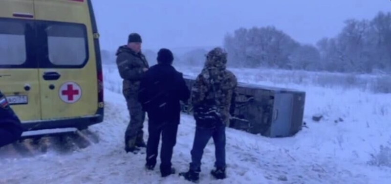 В Тульской области опрокинулся пассажирский автобус