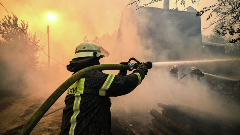 В Воронежской области при падении подавленных БПЛА возникло возгорание