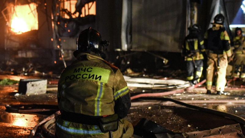 В промзоне в Альметьевске произошло возгорание из-за падения обломков дрона